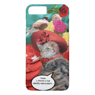 CELEBRITY CAT PRINCESS TATUS, RED PET MET PIGEON 	iPhone 8 PLUS / 7 PLUS HOESJE