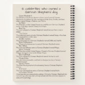 Celebrity German Shepherd  Notitieboek (Achterkant)