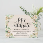 Célébrons, invitation de réception de mariage en f (Debout devant)