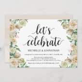 Célébrons, Invitation de réception de mariage en f (Devant / Derrière)