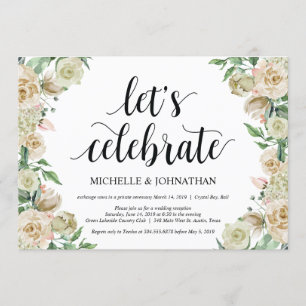 Célébrons, invitation de réception de mariage en f