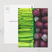 Céleri vert, Carte postale de chou pourpre (Devant / Derrière)