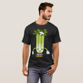 Celery Chef Ironic Saying Leek Vegetables T-shirt (Voorkant volledig)