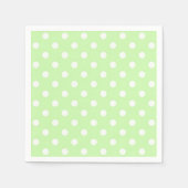 Celery Green and White Polka Dot Pattern Servetten (Voorkant)