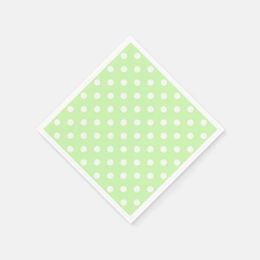 Celery Green and White Polka Dot Pattern Servetten (Hoek)