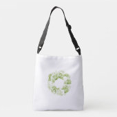 Célery Green Floral Wreath Bridesmaid Sac fourre-t (Dos)