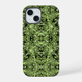 CELERY GREEN ITALIAN BAROQUE PRINT iPhone 15 HOESJE