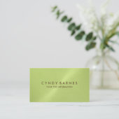 Celery Green Sheen Carte de visite (Debout devant)
