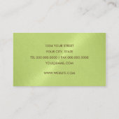 Celery Green Sheen Carte de visite (Dos)