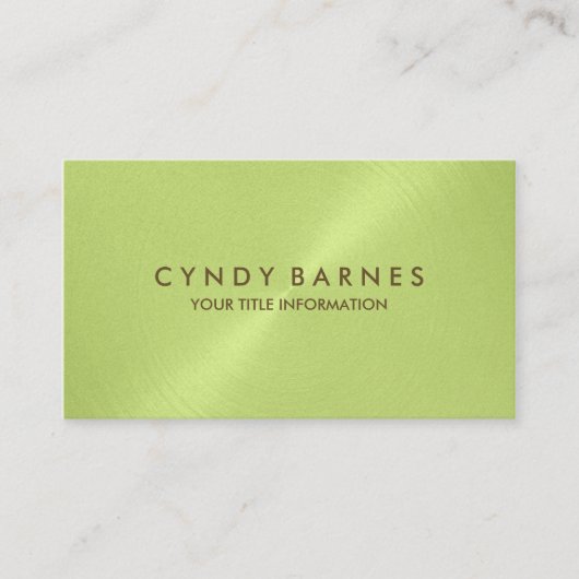Celery Green Sheen Carte de visite (Devant)