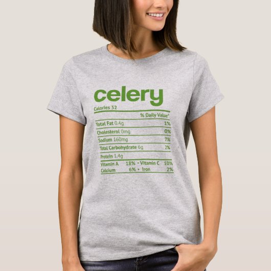 Celery Nutrition Feit Funny Thanksgiving T-shirt (Voorkant)