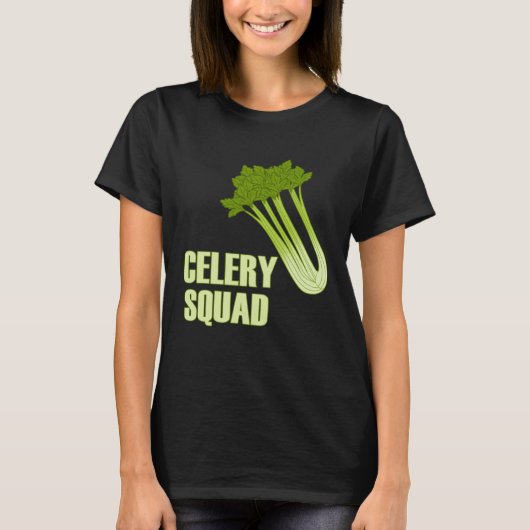 Celery Squad Vegetables Healthy Leeks T-shirt (Voorkant)