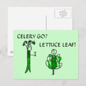 CELERY VA ? LA FEUILLE DE LETTRES ! carte postale (Devant / Derrière)