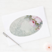 CÉLESTE achtergrond Ovale Sticker (Envelop)