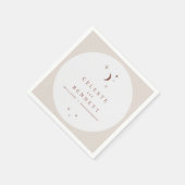 CELESTE Boho Moon & Stars Terracotta Wedding Servet (Hoek)