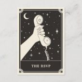 Céleste Boho Tarot téléphone Mariage carte RSVP (Devant)