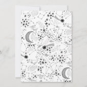 Céleste Cresent Lune Mariage Invitations (Dos)