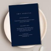 Céleste Élégant Invitation de Mariage Bleu Nuit