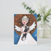 Celeste et sa carte postale de chat (Debout devant)