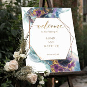 Céleste, Galaxie Bleu Turquoise Violet Affiche de 