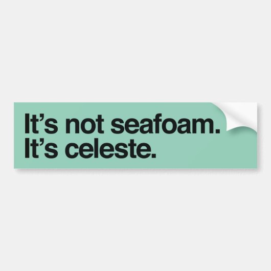 Celeste Green Bumpersticker (Voorkant)
