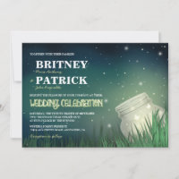 Céleste Mason Jar Firefly Invitations de mariage