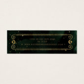 céleste minuit vert or Mariage Website Card (Devant)