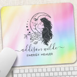 Céleste mystique déesse de la lune arc en ciel<br><div class="desc">Celestial Mystic Moon Goddess Rainbow Business Mouse Pad : Elevez votre espace de travail avec le charme cosmique en utilisant notre tapis de souris. Parfait pour les maîtres de reiki spirituel, médiums psychiques, instructeurs de yoga, professionnels de salon, amateurs d'astrologie, et plus encore. Découvrez la magie de la lune et...</div>