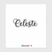 Celeste Naam - Handgeschreven kalligrafie Sticker (Vel)
