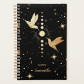 Céleste Noir Or Hummingbird Moon Nom Année (Devant)