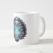 Céleste Peacock Art cosmique Mug café (Devant droit)