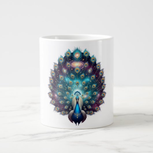 Céleste Peacock Art cosmique Mug café (Devant)