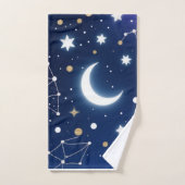 Céleste Starry Night Sky Moon & Co (Serviette à main)