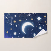 Céleste Starry Night Sky Moon & Co (Serviette à main)