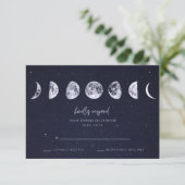 Céleste Starry Sky Moon Phases Mariage RSVP (Debout devant)
