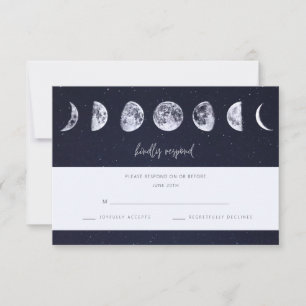 Céleste Starry Sky Moon Phases Mariage RSVP
