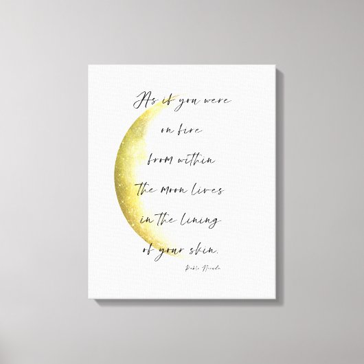 Celestiaal Neruda Poëzie Opgerekt Canvasprint Canvas Afdruk (Voorkant)