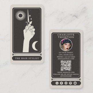 Celestiaal Tarot Kapsalon Aangepaste Foto Boho Visitekaartje