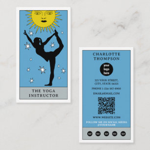 Celestiaal Tarot Zon Yoga Instructeur Genezer Logo Visitekaartje