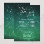 Celestial A Love Geschreven in Stars Wedding Kaart (Voorkant / Achterkant)