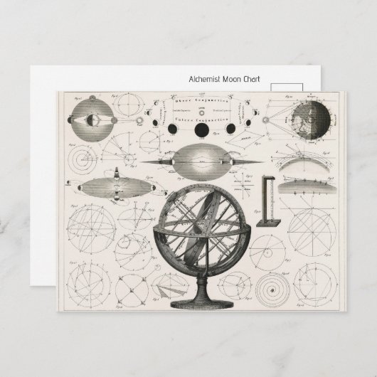 Celestial Alchemist Moon Briefkaart (Voorkant / Achterkant)