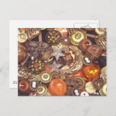 Celestial Amber Buttonnen Briefkaart (Voorkant / Achterkant)