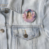 Celestial Angel Memorial Button 2-inch eerbetoon (In situ)