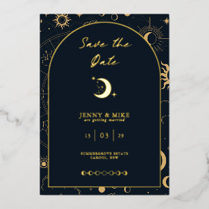 Celestial Arch Save the Date Folie Uitnodiging