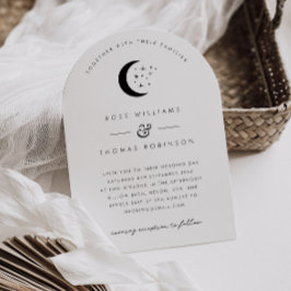 Celestial Arch Shape Wedding Invitation Kaart