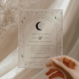 Celestial Arched Wedding Uitnodiging Acryl Uitnodigingen