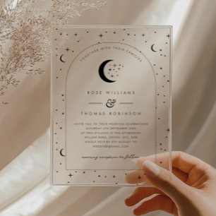 Celestial Arched Wedding Uitnodiging Acryl Uitnodigingen