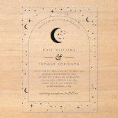 Celestial Arched Wedding Uitnodiging Acryl Uitnodigingen (Voorkant)