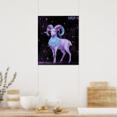 Celestial Aries – Astrology Art Poster (Keuken)