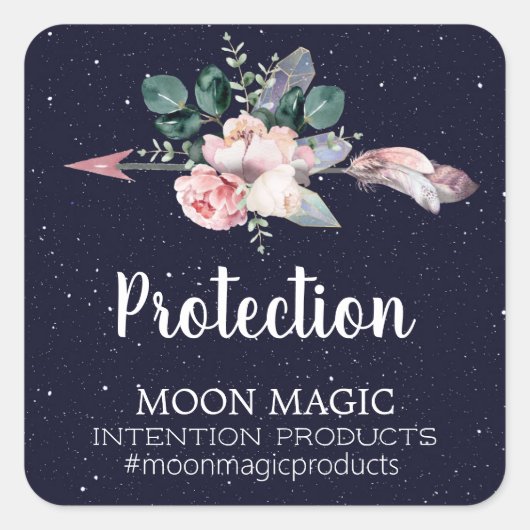 Celestial Arrow Crystal Inention Candle Labels (Voorkant)